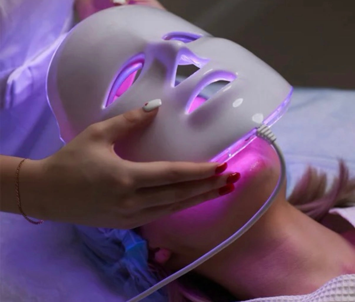 Máscara Facial LED 7 Colores : Antiarrugas, Antiacné y Rejuvenecedora